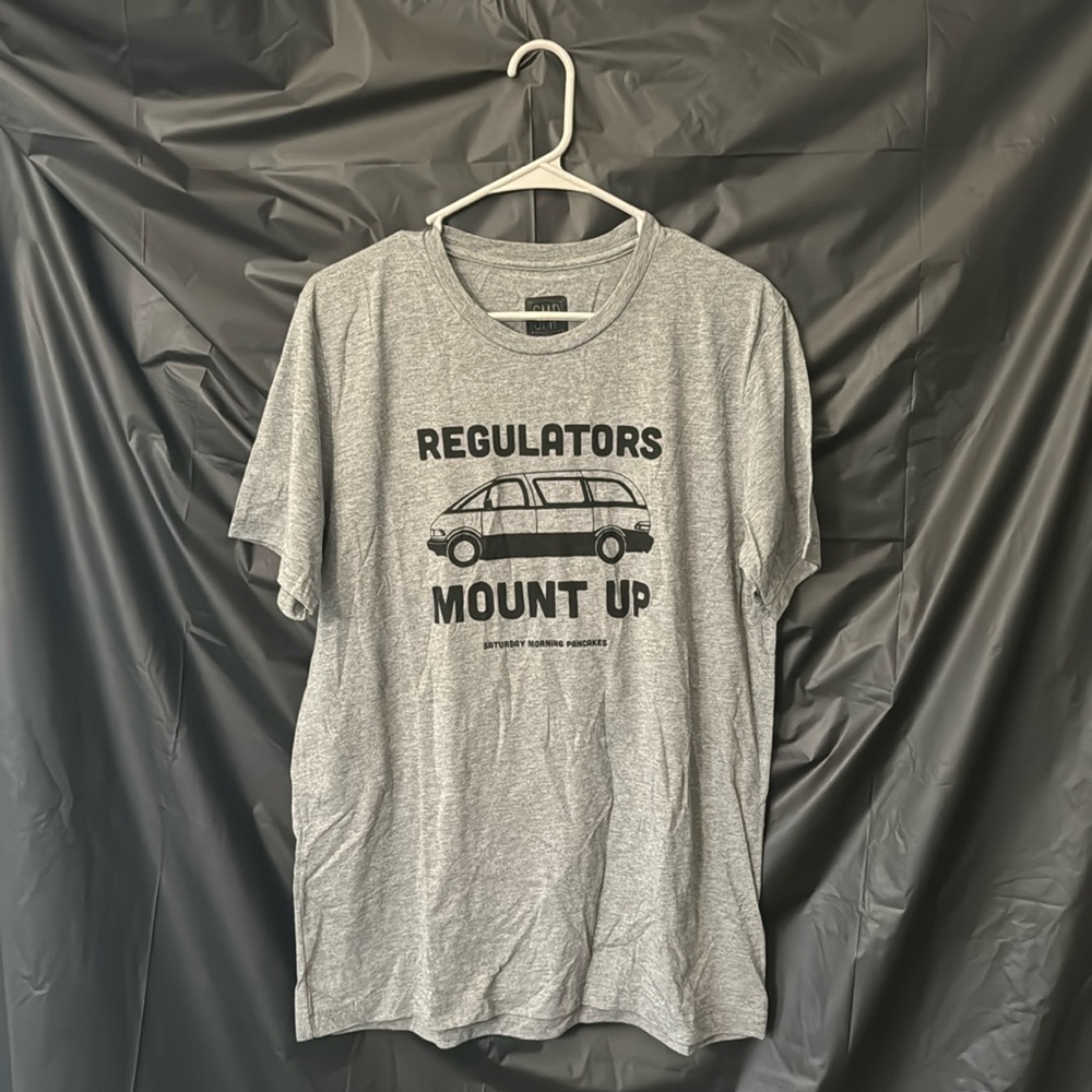 Saturday Morning Pancake Brand t - shirt “Regulators Mount Up”